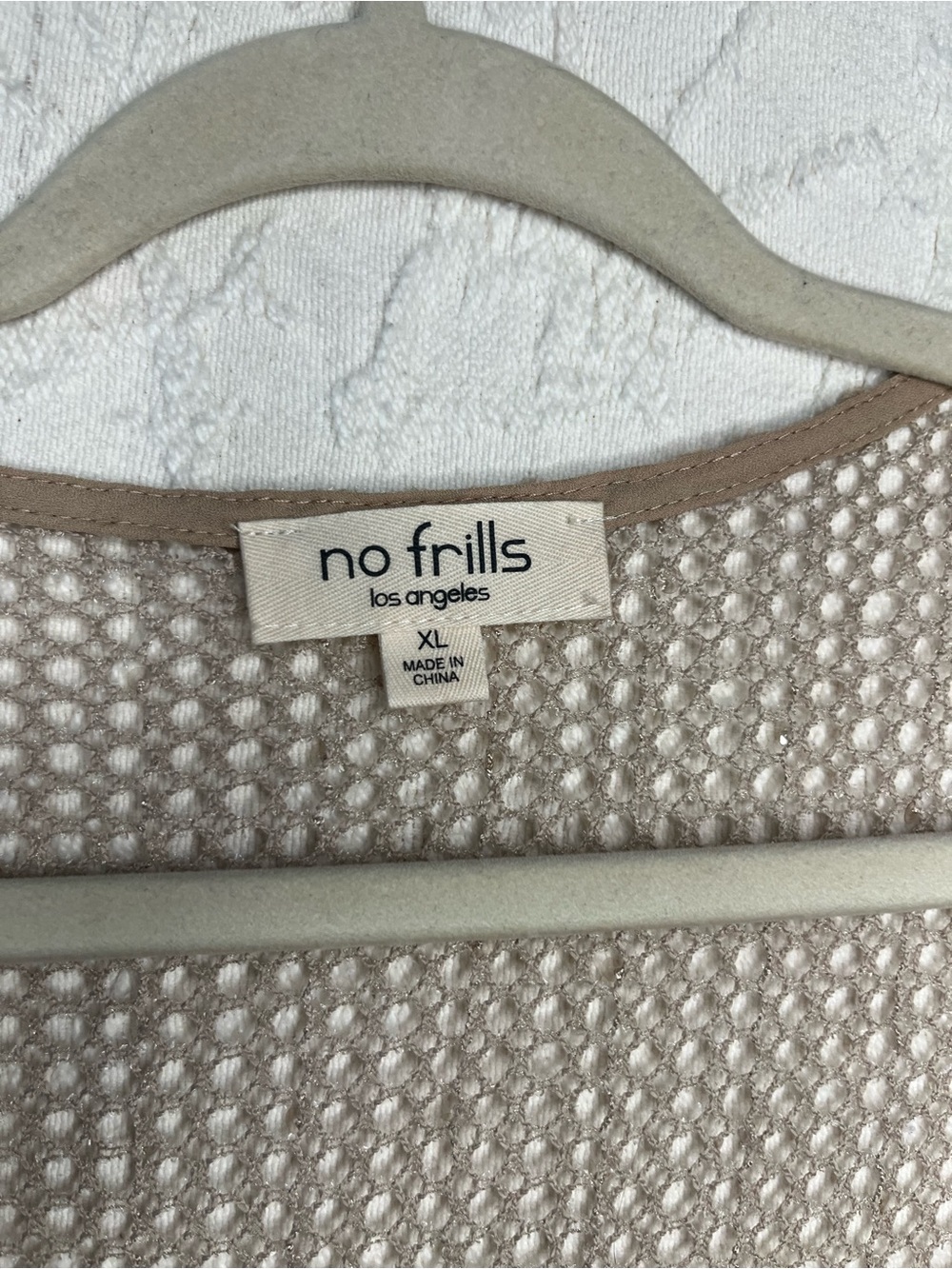 No Frills Los Angeles Boho Crochet Tie-Front Cardigan - Size XL - Picture 3 of 5